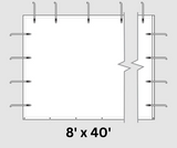 8' x 40' Solid Tent Sidewalls for High Peak Commercial Tents - Professional Grade Tent Sidewall