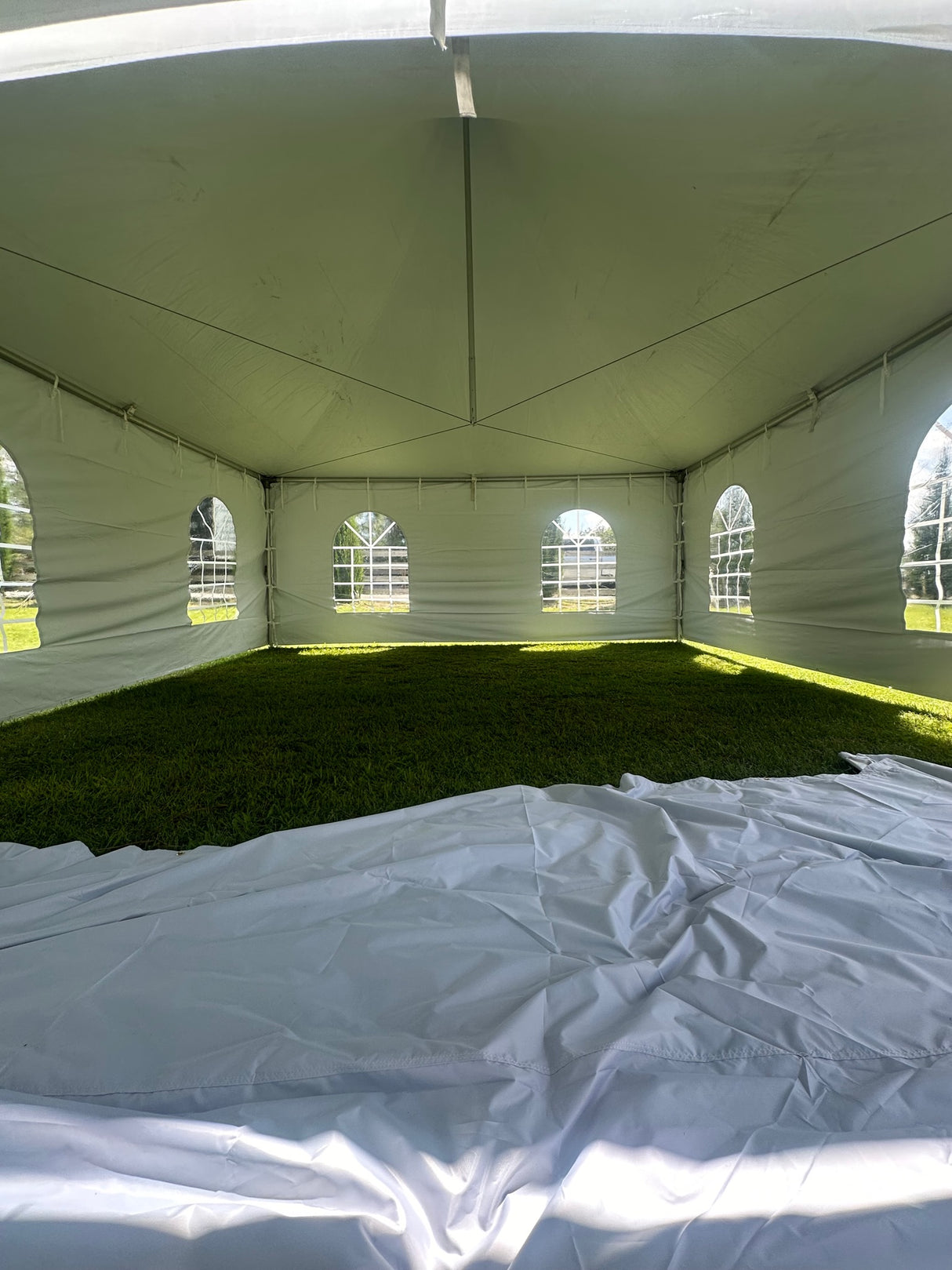 8' x 20' Cathedral Window Tent Sidewalls for High Peak Tents - Professional Grade Tent Sidewalls