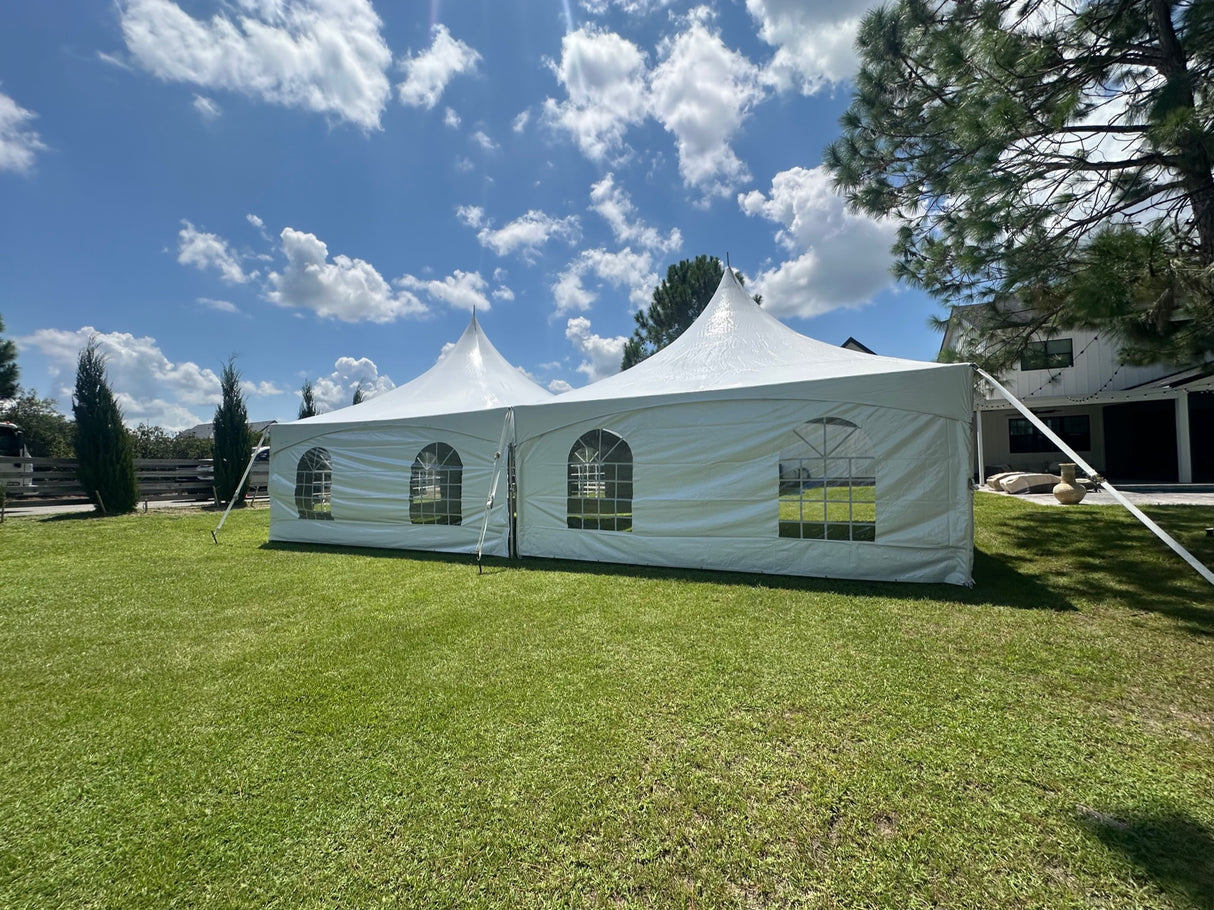 8' x 20' Cathedral Window Tent Sidewalls for High Peak Tents - Professional Grade Tent Sidewalls