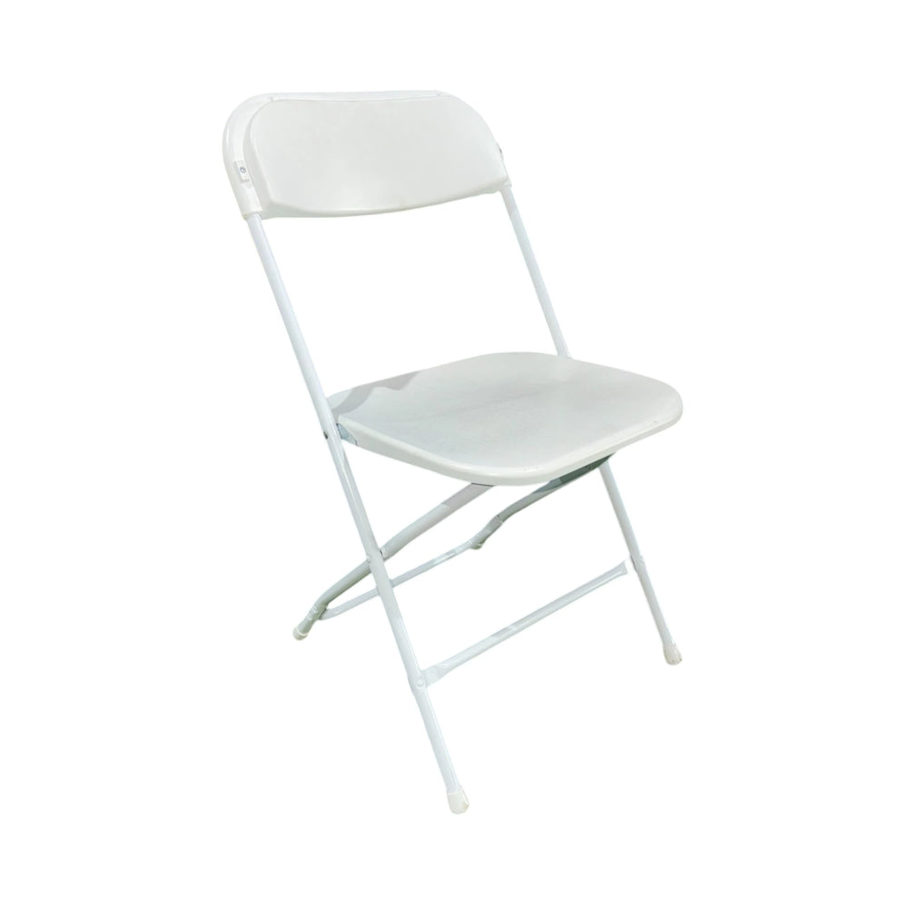 HD Pro White Plastic Folding Chair